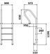 Сходи для басейну Flexinox Parallel Mixta (4 сходинки), AISI-316L aqp_27127 фото 2