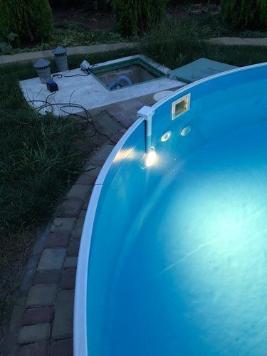 Прожектор RGB навесной для каркасных бассейнов, LED 8Вт, 12В, с трансформатором, 360лм, 120&deg; PG-0511711 pg-644 фото