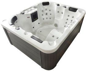 СПА-басейн Aquajoy Como (190х160х82 см), Сріблясто-білий мармур aqp_41071 фото