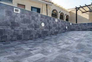 Мембрана StoneTile Grey плитка 40х20 см, 1.65м армована з лаковим покриттям 327198043001 pg-1717 фото