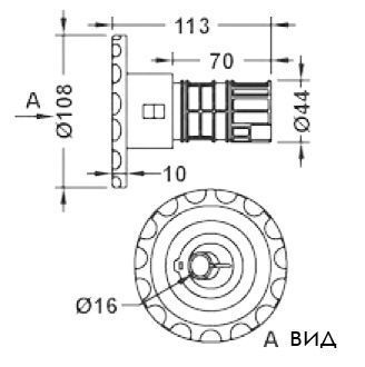 Форсунка гидромассажная Emaux EM0018 с вращением фигурная aqp_4356 фото