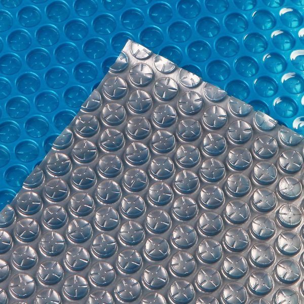 Солярне покриття Aquaviva Platinum Bubbles 500 мкм, ширина 3.5 м (50 пог. м), срібний/блакитний aqp_40059 фото