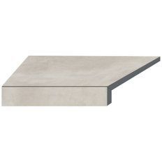 Угловой Г-образный элемент бортовой плитки Aquaviva Patio Soft Grey, 600x345x50(20) мм (левый/45&deg;) aqp_33658 фото