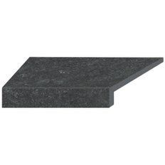Угловой Г-образный элемент бортовой плитки Aquaviva Stellar Dark Grey, 600x345x50(20) мм (левый/45&deg;) aqp_33664 фото