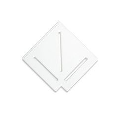 Кутовий елемент Aquaviva DK-20-1 Matt для переливної решітки 90&deg; 195/25 мм (білий) aqp_22743 фото