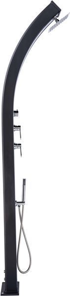 Душ сонячний Aquaviva Hybride Dada Curve алюмінієвий з мийкою для ніг, антрацит DS-D363NX, 40 л aqp_35117 фото