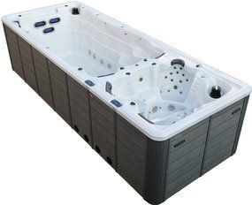 Плавальний СПА-басейн Aquajoy Equilibrium (580х220х150 см), Сріблясто-білий мармур aqp_42723 фото