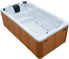 Плавальний СПА-басейн Aquajoy Wave (430х225х150 см), Сріблясто-білий мармур aqp_42722 фото