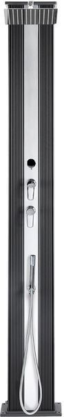 Душ сонячний Aquaviva Hybride Dada Straight алюмінієвий з мийкою для ніг, антрацит DS-D463NX, 40 л aqp_35118 фото